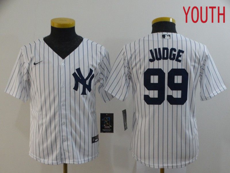 Youth New York Yankees #99 Juoge White Nike Game MLB Jerseys